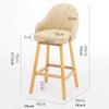 27.5" Modern Upholstered Bar Stools with Backrest - Stylish Counter Height Kitchen Island Chairs for Dining Room, Home, Cafe - Comfortable Seating (Blue) view 2