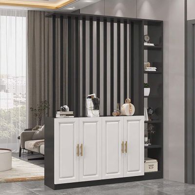 200CM/78.7in height Floor to Ceiling Wall Post Partitions Screens,Entrance Hall Partition Screen Column Floor to Ceiling,Privacy Screens Room Partition,With open storage space,With lockers(D,150cm/59i