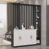 200CM/78.7in height Floor to Ceiling Wall Post Partitions Screens,Entrance Hall Partition Screen Column Floor to Ceiling,Privacy Screens Room Partition,With open storage space,With lockers(D,150cm/59i view 1