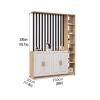 200CM/78.7in height Floor to Ceiling Wall Post Partitions Screens,Entrance Hall Partition Screen Column Floor to Ceiling,Privacy Screens Room Partition,With open storage space,With lockers(D,150cm/59i view 2