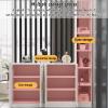200CM/78.7in height Floor to Ceiling Wall Post Partitions Screens,Entrance Hall Partition Screen Column Floor to Ceiling,Privacy Screens Room Partition,With open storage space,With lockers(D,150cm/59i view 3