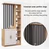 200CM/78.7in height Floor to Ceiling Wall Post Partitions Screens,Entrance Hall Partition Screen Column Floor to Ceiling,Privacy Screens Room Partition,With open storage space,With lockers(D,150cm/59i view 4