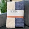 Addison Rugs ASB685 Blue 50" x 70" Oversized Sherpa Throw Blanket, Machine Washable view 2