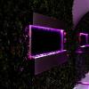 XBrand 47" Indoor Wall-Mounted Waterfall Mirror Fountain with LED Lighting, Silver Metal Dcor, and Rock Base  Modern Relaxing Water Feature for Home view 4