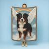 Woven Blanket, Tricolor Australian Shepherd, Angel in Memory of Dog, Rainbow Bridge Memorial Gift, Throw Blanket, Pet Lover view 2
