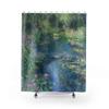 AZEJEB Quiet Monet Shower Curtain Tranquil Garden Pond Water Lily Art Elegant Impressionist Shower Curtain Bathroom Decor 213x175cm/84x69in(WxH) view 1