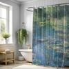 AZEJEB Quiet Monet Shower Curtain Tranquil Garden Pond Water Lily Art Elegant Impressionist Shower Curtain Bathroom Decor 213x175cm/84x69in(WxH) view 3