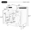 30" Bathroom Vanity with Sink, Two Doors with Shelf, Soft Close Door Hinges, Vintage Style, Black (30" Bathroom Vanity, White + Ceramic+MDF + Rubber Wood) view 2