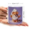 11 Oz Cute Animal Cotton Candy Ceramic Coffee Mug with Heart-Shaped Handle, Color Changing Coffee Mugs, Heat Sensitive & Dishwasher Safe, Funny Coffee Cups for Women Men for Latte Tea Milk view 2