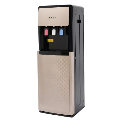 Bottom Loading Water Cooler Dispenser for 5 Gallon Bottles, 3 Temperature Settings with Hot, Cool & Room Water, w/Indicator Lights for Cooling, Heating, Water Shortage Status (Gold)