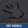 Arotive Bathroom Rugs 36x24, Extra Soft Absorbent Shaggy Chenille Bath Rugs, Machine Washable Rubber Backing Non-Slip Bath Mats for Bathroom Floor Tub and Shower, Home Decor Accessories, Dark Grey view 3