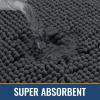 Arotive Bathroom Rugs 36x24, Extra Soft Absorbent Shaggy Chenille Bath Rugs, Machine Washable Rubber Backing Non-Slip Bath Mats for Bathroom Floor Tub and Shower, Home Decor Accessories, Dark Grey view 4