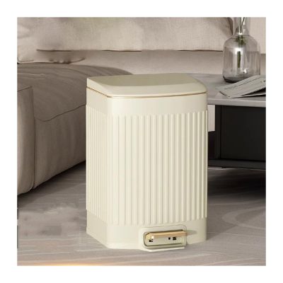 AEYSD-456 Trash and Recycling Bin Stainless Steel Foot-Operated Kitchen Trash Can 20L Large Simple Fashion Household Living Room Storage with Lid Garbage Bin Wastebasket with Lid