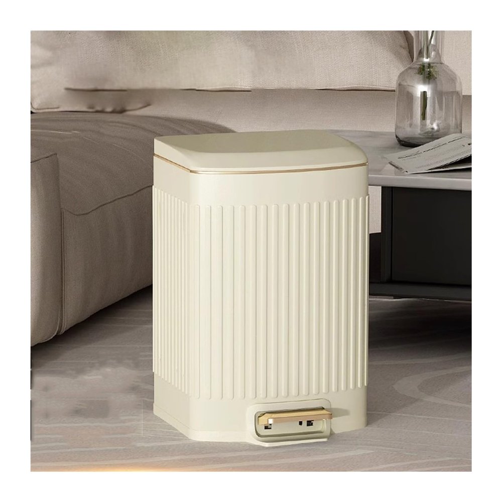 AEYSD-456 Trash and Recycling Bin Stainless Steel Foot-Operated Kitchen Trash Can 20L Large Simple Fashion Household Living Room Storage with Lid Garbage Bin Wastebasket with Lid