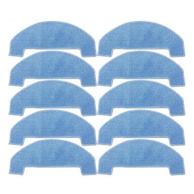 OUTIFUOSSR Mop Pad Cloth Kit Reusable Flat Dry Wet Mop Blue Cleaning Pads Compatible for D10 Robot Vacuum Parts