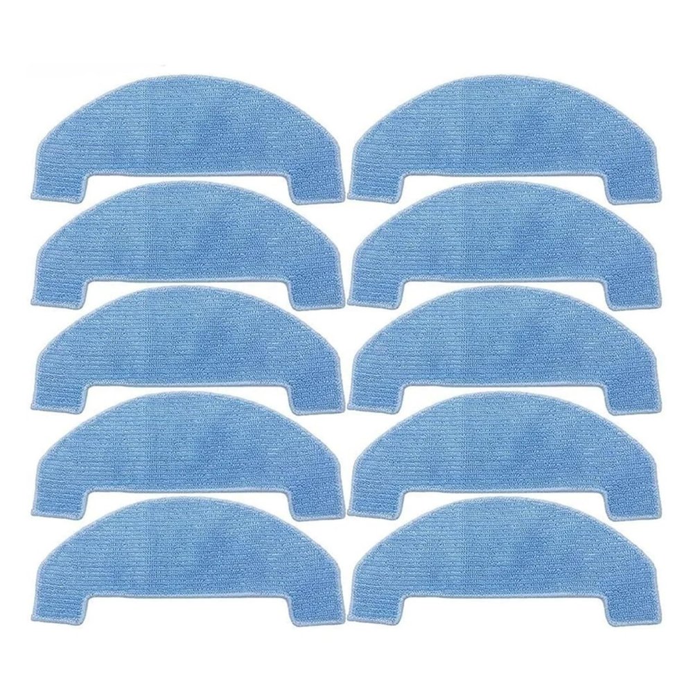 OUTIFUOSSR Mop Pad Cloth Kit Reusable Flat Dry Wet Mop Blue Cleaning Pads Compatible for D10 Robot Vacuum Parts
