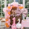 11 Pack Pink Bow Nylon Balloons for Birthday Decorations - large and small Foil Balloons for Bridal Shower, Shower, Bachelorette Theme Party Supplies view 3