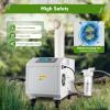 Ultrasonic Agricultural Industrial Humidifier, Commercial Ultrasonic Humidifier for Plants, 3Kg/H Automatic Mist Cooling Sprayer w/ 10L Tank for Warehouse Greenhouse Garden Industrial, 160M/H Airflow view 4