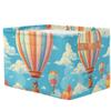 Beautiful Hot Air Balloon Storage Bins Basket, Hot Air Balloon Collapsible Rectangle Storage Box With Handles Toy Organizer Bin for Shelf Closet/Home/Bedroom/Kids Room/Laundry Room 1(pack) view 2