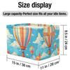 Beautiful Hot Air Balloon Storage Bins Basket, Hot Air Balloon Collapsible Rectangle Storage Box With Handles Toy Organizer Bin for Shelf Closet/Home/Bedroom/Kids Room/Laundry Room 1(pack) view 3