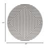 Rugs.com - Outdoor Modern Rug 13 Ft Round White and Black Indoor/Outdoor Rug Weather-Resistant Flatweave for Patio, Deck, and Porch view 2