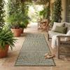 Rugs.com - Outdoor Modern Rug 8 Ft Runner Green Indoor/Outdoor Rug Weather Resistant Flatweave Runner for Patio, Deck, and Porch view 1
