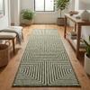 Rugs.com - Outdoor Modern Rug 8 Ft Runner Green Indoor/Outdoor Rug Weather Resistant Flatweave Runner for Patio, Deck, and Porch view 4