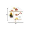 32" White Yellow and Red Cotton Cars Round Youthful Bath Rug view 3