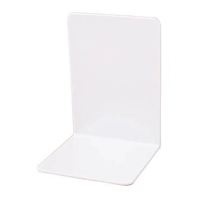 Book Ends 10pcs Bookends L-Shaped Bookends Book Stoppers Book Holders Shelf Book End for Home Office School Supplies(White,10pcs)