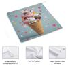 AJmores Quick Dry Small Towel Sweet Ice Cream Small Towel with Lanyard Quick Drying Microfiber Cleaning Cloth Dish Rags view 3
