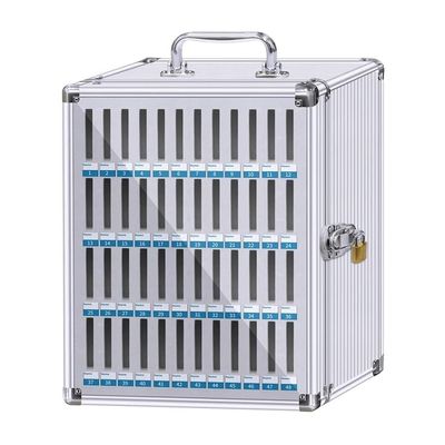 Cell Phone Storage Box 8-60 Slots Mobile Phone Storage with Door Locks and Keys Wall-Mounted Cabinet Pocket Office Classroom Gym Box(48)