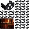 Blulu 150 Pcs Christmas Magnetic Light Clips Bulk, Triple-Disc, Compatible with C7 C9 Sockets, Christmas Magnetic Socket Clips for Xmas Decor String Lights Holiday Outdoor Patio Metal Fence(Black) view 1
