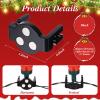 Blulu 150 Pcs Christmas Magnetic Light Clips Bulk, Triple-Disc, Compatible with C7 C9 Sockets, Christmas Magnetic Socket Clips for Xmas Decor String Lights Holiday Outdoor Patio Metal Fence(Black) view 2
