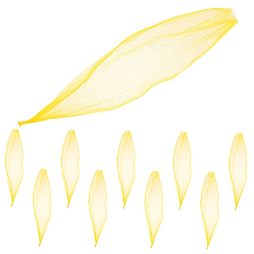 TOYANDONA 100 Set Yellow PE Mesh Produce Bags for Fruit and Toiletries