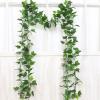 2 Pack Artificial Vine Plants - 95" Fake Hanging Greenery with 135 Leaves per Strand, Ultra-Dense Plastic Ivy Vines for Wall Decor (2.75" Leaves), Indoor Outdoor Fake Plants view 1