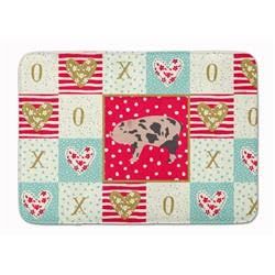 19 x 27 in. Mini Miniature Pig Love Machine Washable Memory Foam Mat