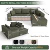 104" Cloud Modular Sectional Sofa with L-Shaped Left Chaise - Plush Corduroy Upholstery, Deep Seat, No Assembly Required | Modern 3-Seater for Living Room (Right Facing Chaise) Green view 2