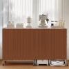 Wokuaile Desk Curtain Skirt for Classroom, Privacy Closet Curtain Window Panel for Kitchen, Bathroom, Shelves, Coffee, 59" W x 24" L view 1