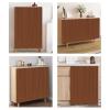 Wokuaile Desk Curtain Skirt for Classroom, Privacy Closet Curtain Window Panel for Kitchen, Bathroom, Shelves, Coffee, 59" W x 24" L view 2