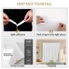 Wokuaile Desk Curtain Skirt for Classroom, Privacy Closet Curtain Window Panel for Kitchen, Bathroom, Shelves, Coffee, 59" W x 24" L view 4