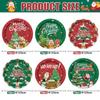 60Pcs Christmas Plates - 9" Disposable Paper Dinner Plates Santa Claus Snowman Decorations for Winter Holiday New Year Christmas Party Supplies view 2