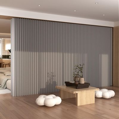 Paper Room Divider, Folding Privacy Screen Lightweight Stretchable Accordion Room Divider Wall, Portable Paper Wall Divide for Home, Office, Clothing Shop (Gray, L158in x W: 17in x H63in)