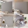 Paper Room Divider, Folding Privacy Screen Lightweight Stretchable Accordion Room Divider Wall, Portable Paper Wall Divide for Home, Office, Clothing Shop (Gray, L158in x W: 17in x H63in) view 3