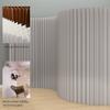 Paper Room Divider, Folding Privacy Screen Lightweight Stretchable Accordion Room Divider Wall, Portable Paper Wall Divide for Home, Office, Clothing Shop (Gray, L158in x W: 17in x H63in) view 4