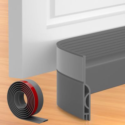 Beoguy Door Draft Stopper, Door Sweep for Bottom of Door, Under Door Gap Filler for Exterior & Interior Doors, Weather Stripping Door Seal Blocker Noise Cold Air Insulation (78Inch, Gray)
