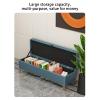 Modern Faux Leather upholstered storage bench with Large Storage Space for Rectangular Accent Bench Rectangular Leather Bench Modern End of Bed Storage bench with Safety Hinge Metal Legs(White,150*40* view 4