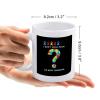 11 Oz Ceramic White Mug Autism Awareness Question Mark Classic Cup with Handle for Men Women Gifts Home Office view 2