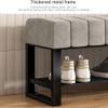 Entryway Hallway Storage Shoe CabinetUpholstered Entryway Shoe Bench with Storage, Bench for Bedroom End of Bed, 2 Tier Black Metal Shoe Rack for Closet Hallway Doorway Living Room Mudroom view 4