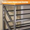 Freestanding Multi-Layer Space Saving Storage Large-Capacity Dustproof Shoe Storage CabinetMetal Entryway Bench with Shoe Storage - Industrial 2-Tier Shoe Rack for Hallway and Entryway - S view 3