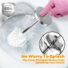 JWBSTUIW Stainless Steel Toilet Brush Holder Toilet Bowl Scrubber Brush with Stiff Bristles Modern Design Bathroom Tool Clean Accessories view 3